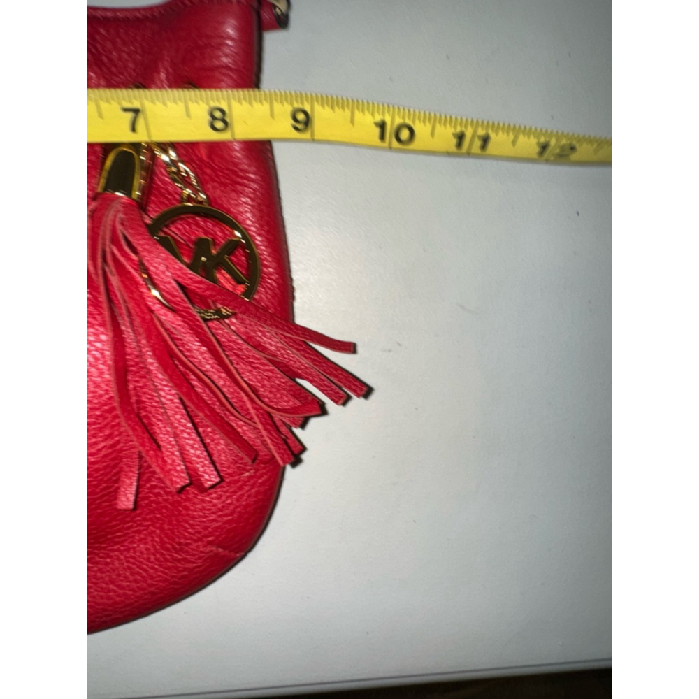 Michael Kors Red Leather Bucket Bag Small - Picture 9 of 13